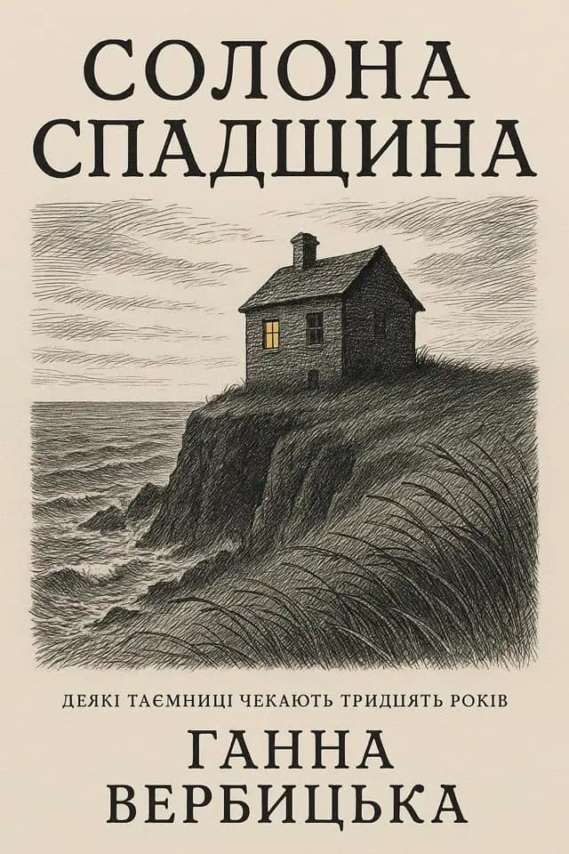 Обкладинка книжки «Солона спадщина» Ганни Вербицької, створена в CharmWriter